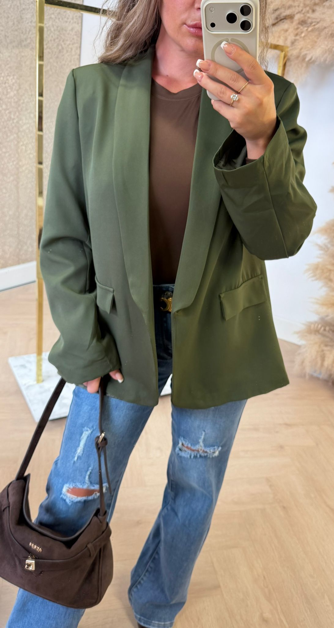 NEW BASIC BLAZER ARMYGREEN
