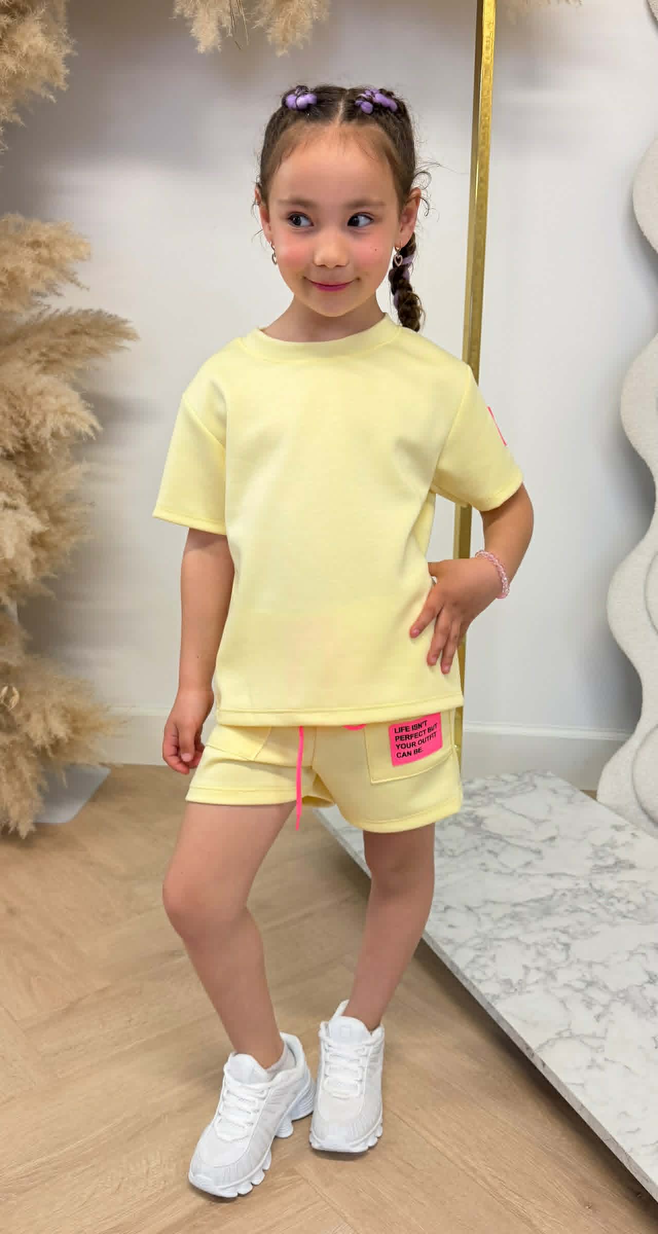 KIDS EMBLEEM SETJE YELLOW