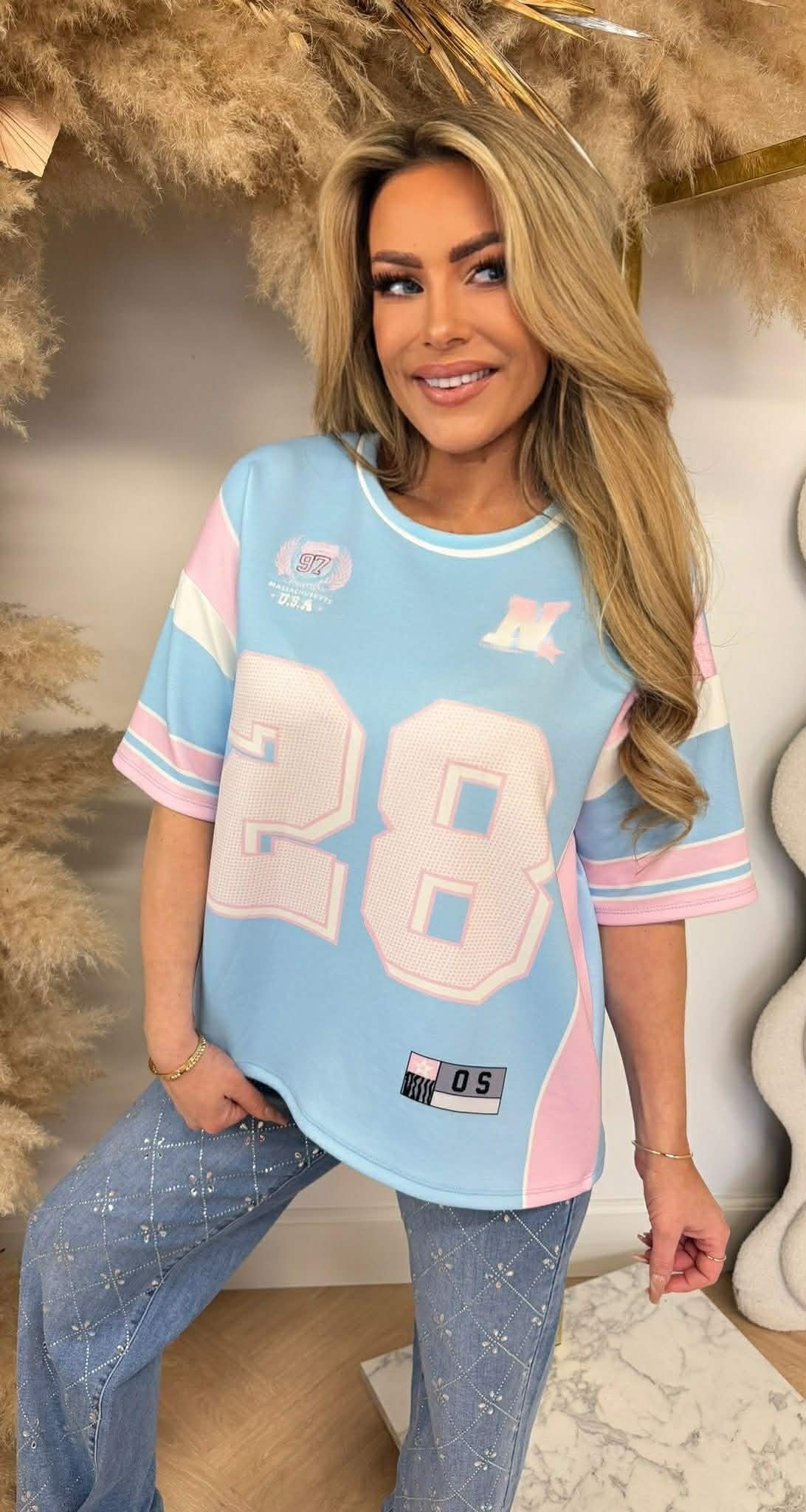 28 BASEBALL-SHIRT BLAU