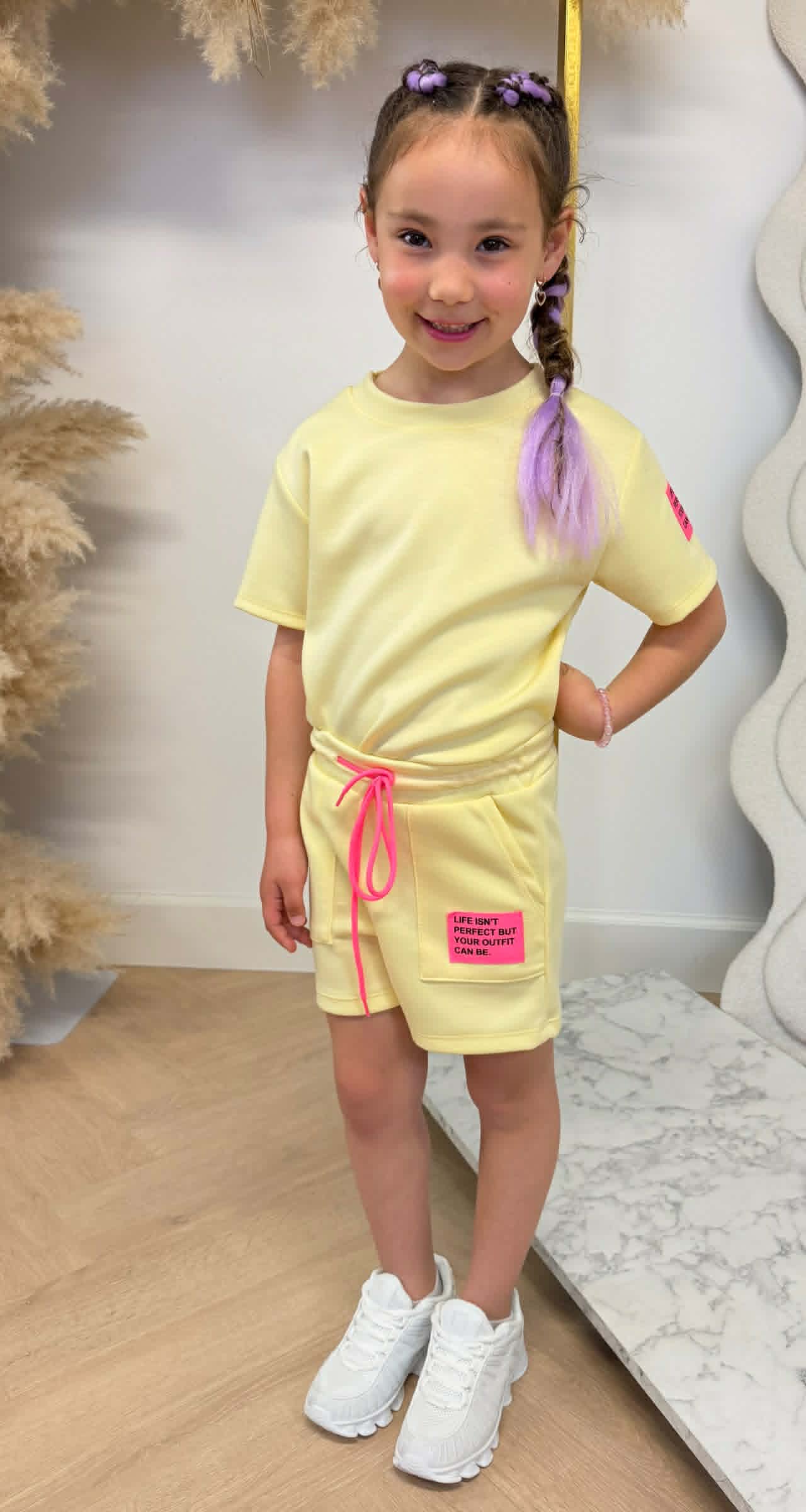 KIDS EMBLEEM SETJE YELLOW