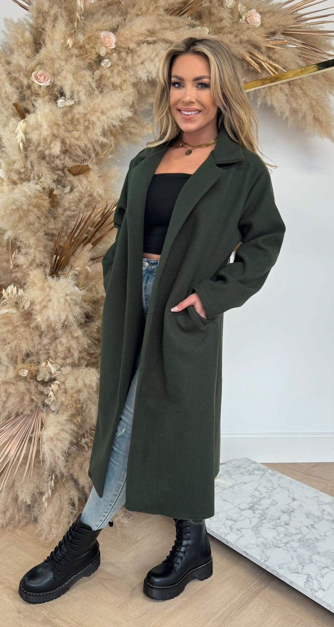 KARDASHIAN COAT ARMYGREEN