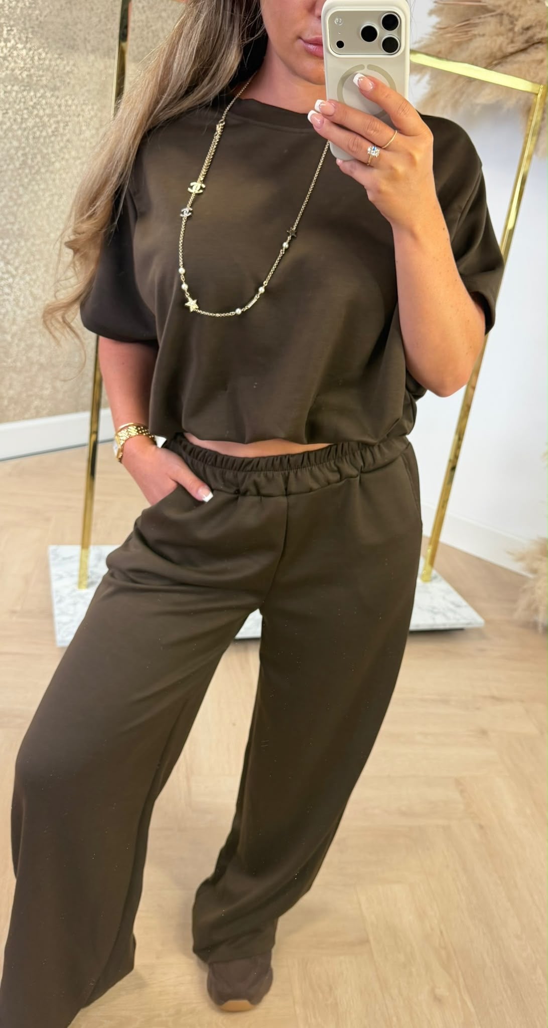 LOTTY CROPPED SET CHOCO