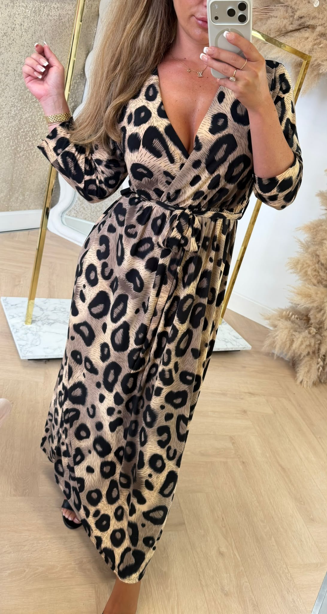 DEBORAH DRESS LEOPARD/BLACK