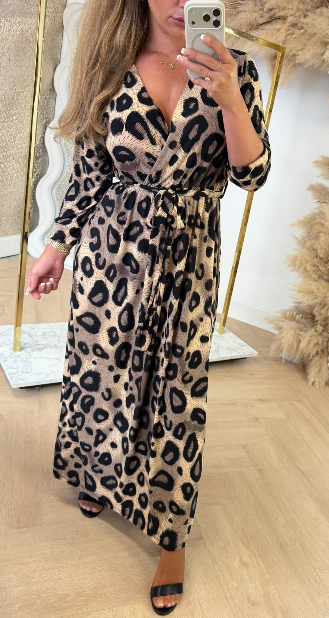 DEBORAH DRESS LEOPARD/BLACK