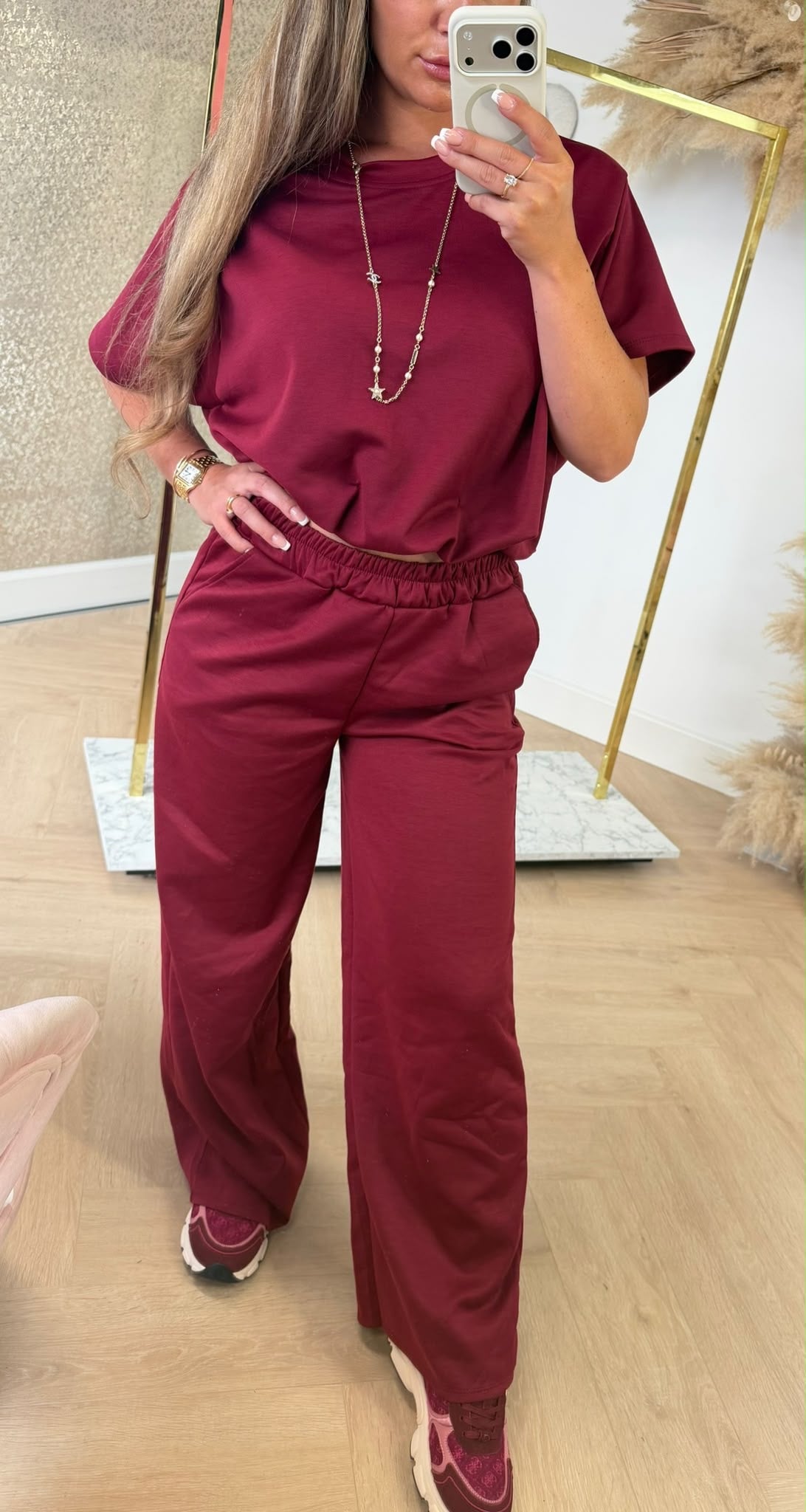 LOTTY CROPPED SET BORDEAUX