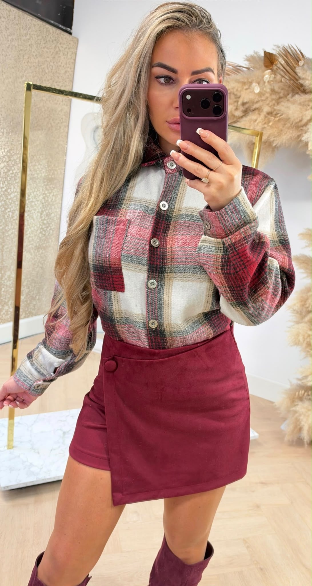 RENEE PRINT SOFT BLOUSE RED