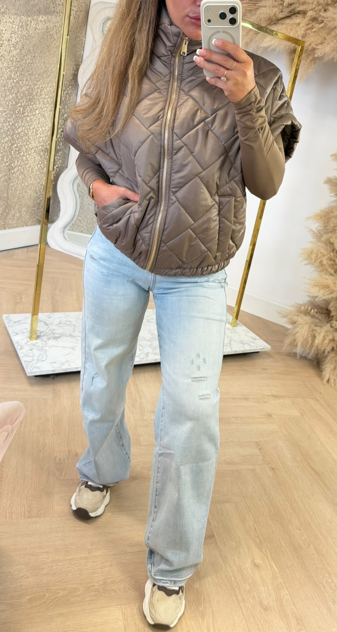 FASHION BODYWARMER TAUPE
