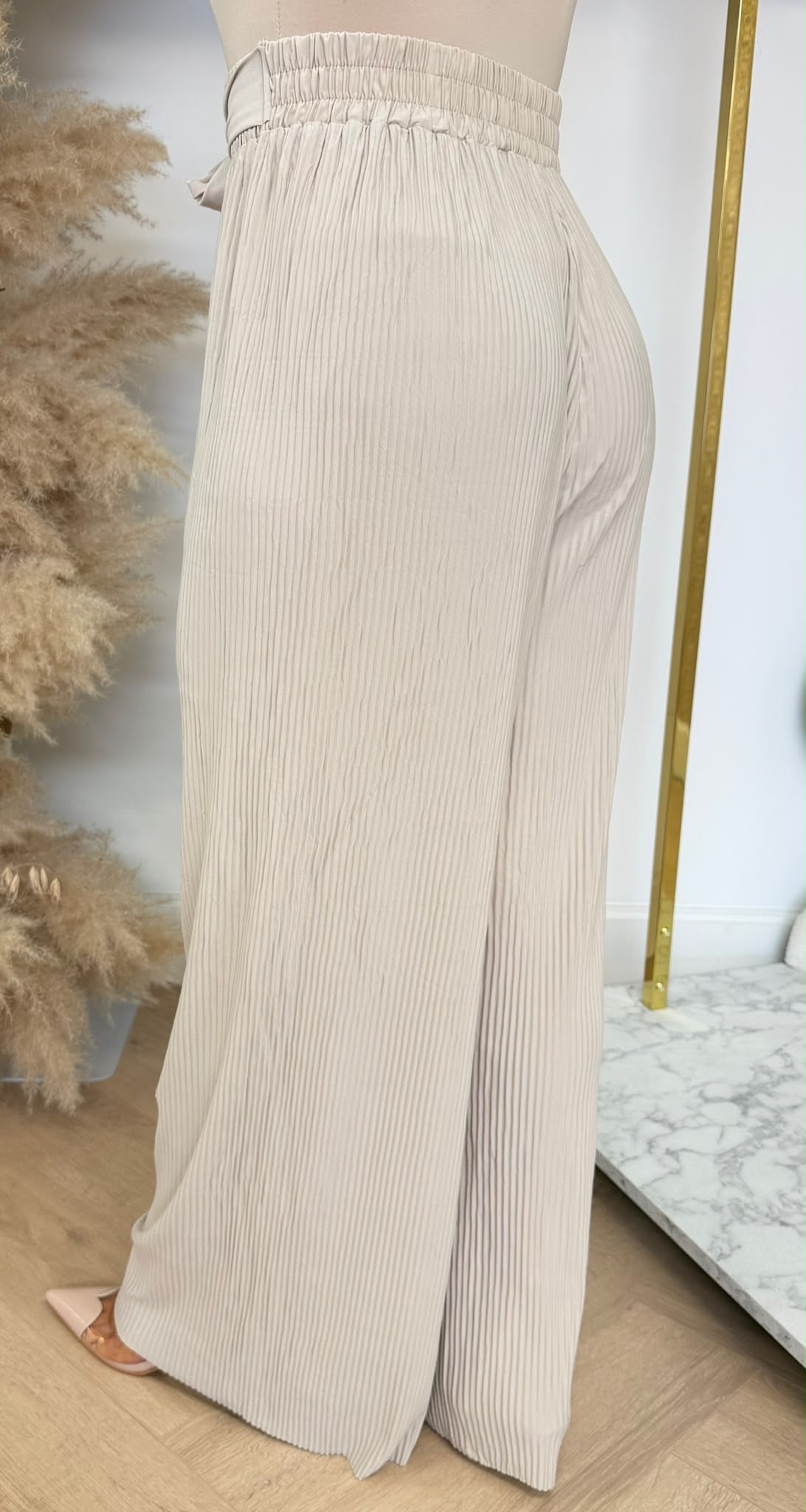 PLISSE KNOOP PANTS 5028 BEIGE