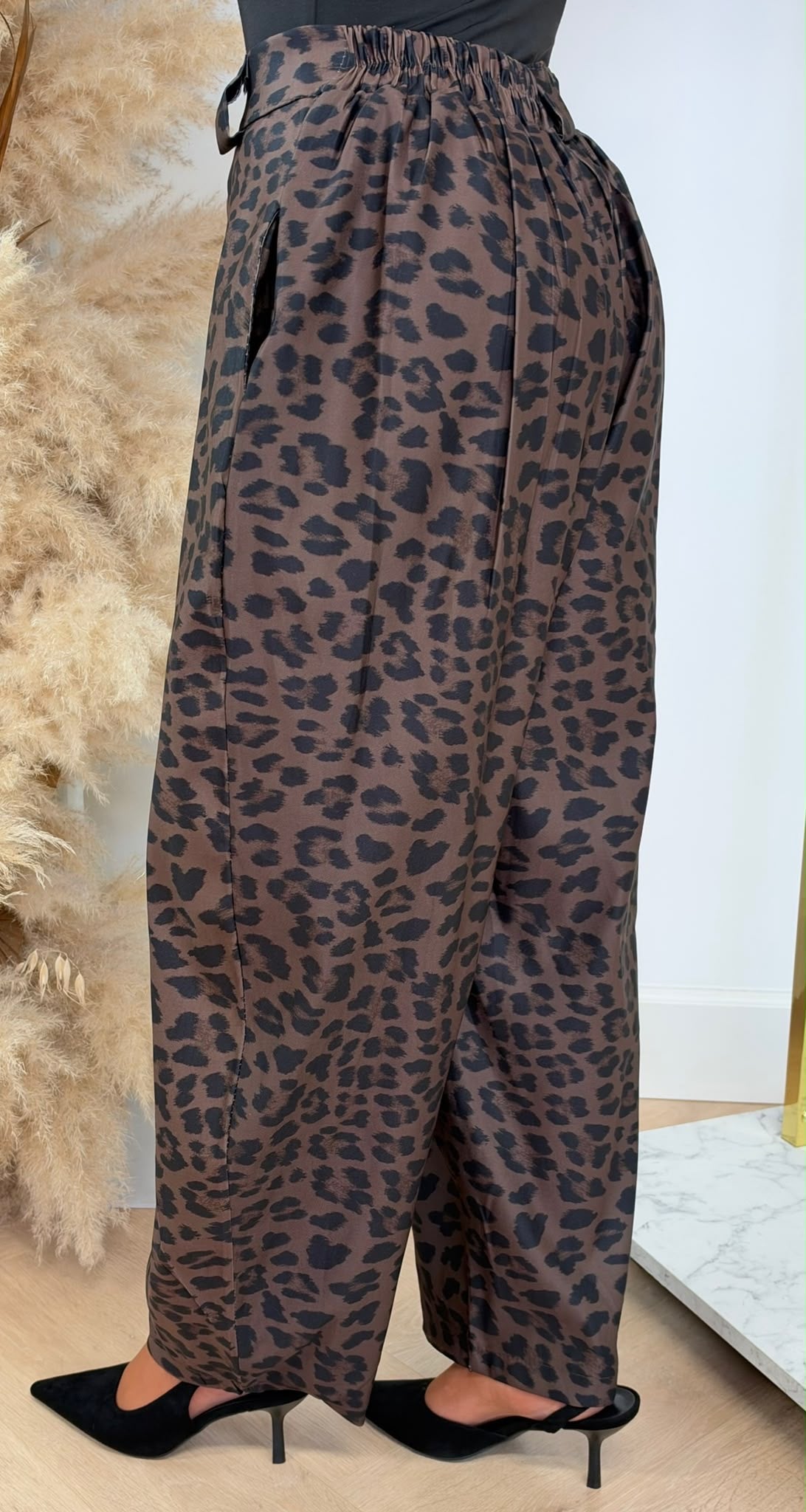PANTER BALLOON FIT PANTS BROWN