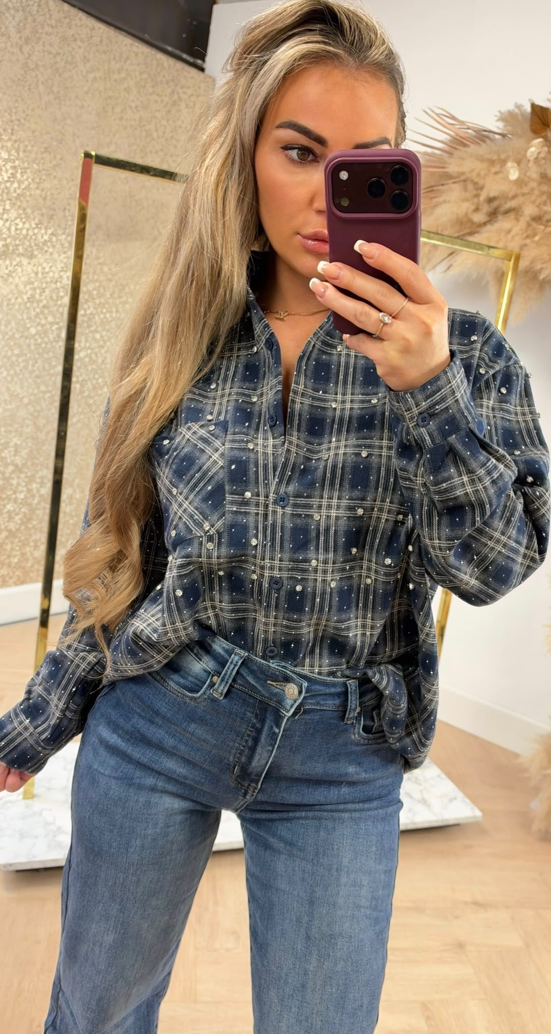 BIG DIAMOND BLOUSE 126 NAVY