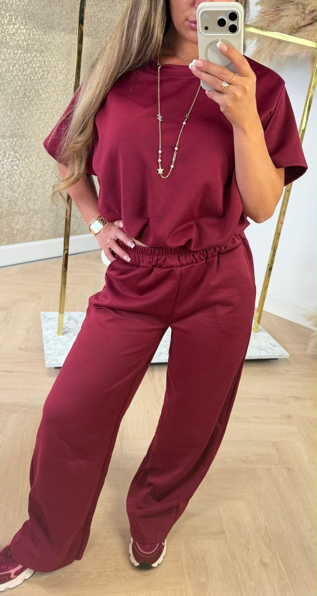 LOTTY CROPPED SET BORDEAUX