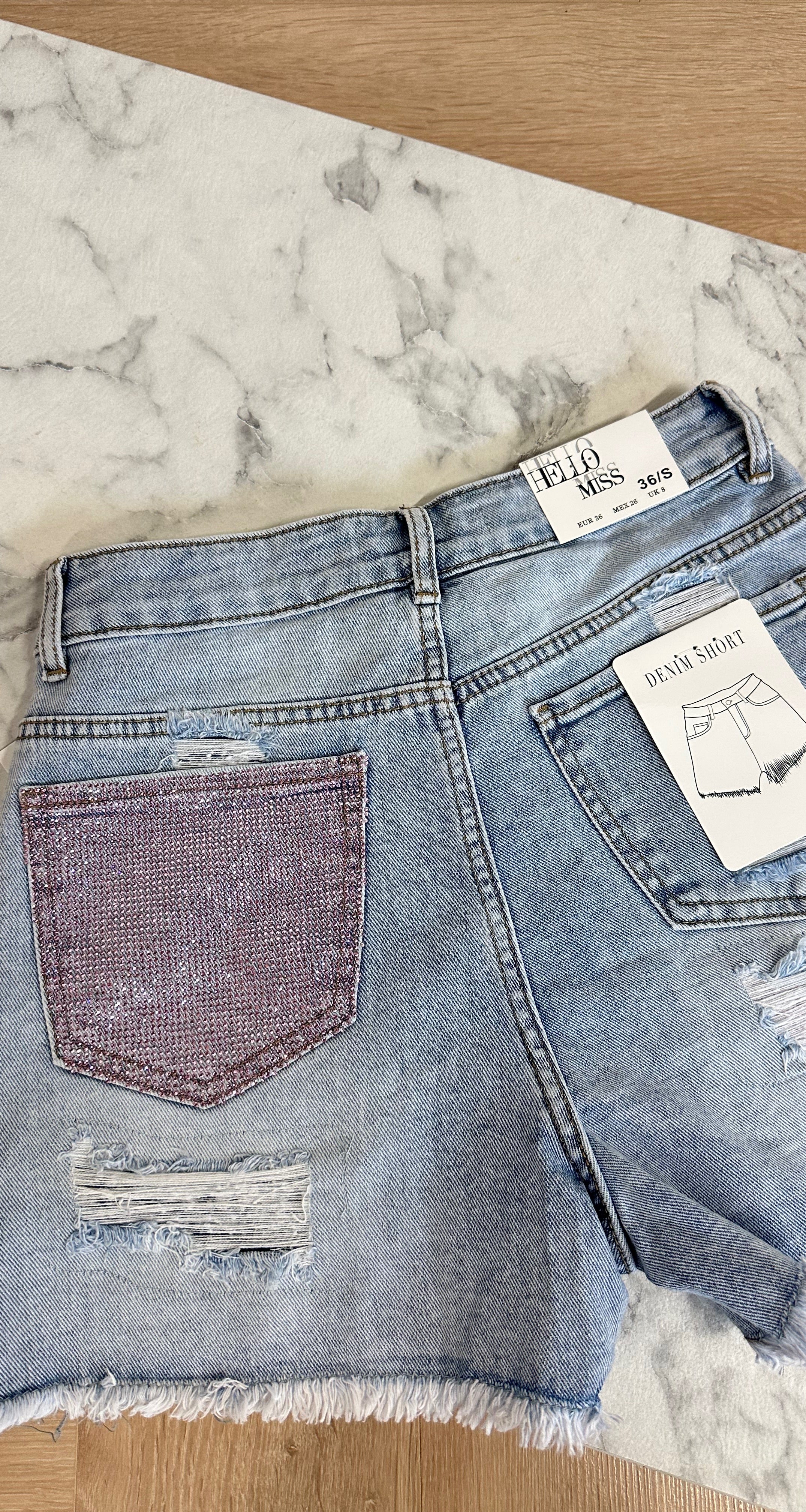BESTSELLER PINK POCKET SHORT 1552 BLUE/PINK
