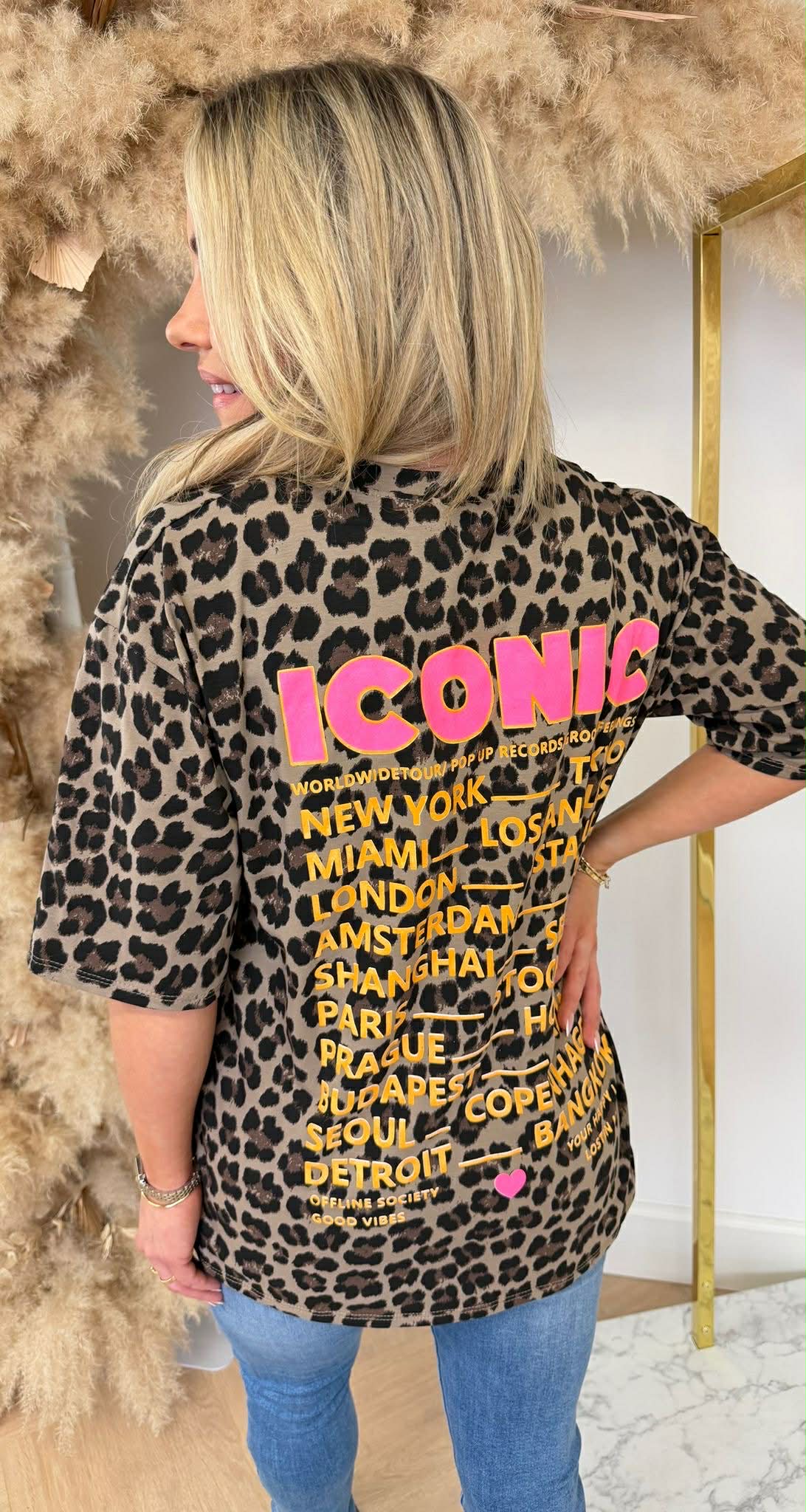 IKONISCHES ÜBERGROSSES LEOPARDENHEMD 2665 BEIGE