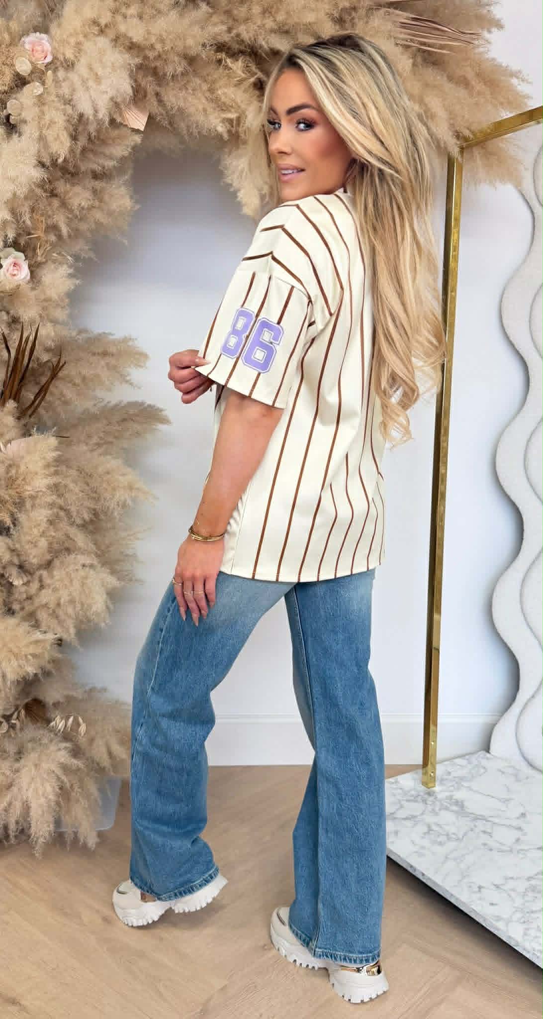 BREE LA 86 BASEBALL PRINT TEE SOFTYELLOW