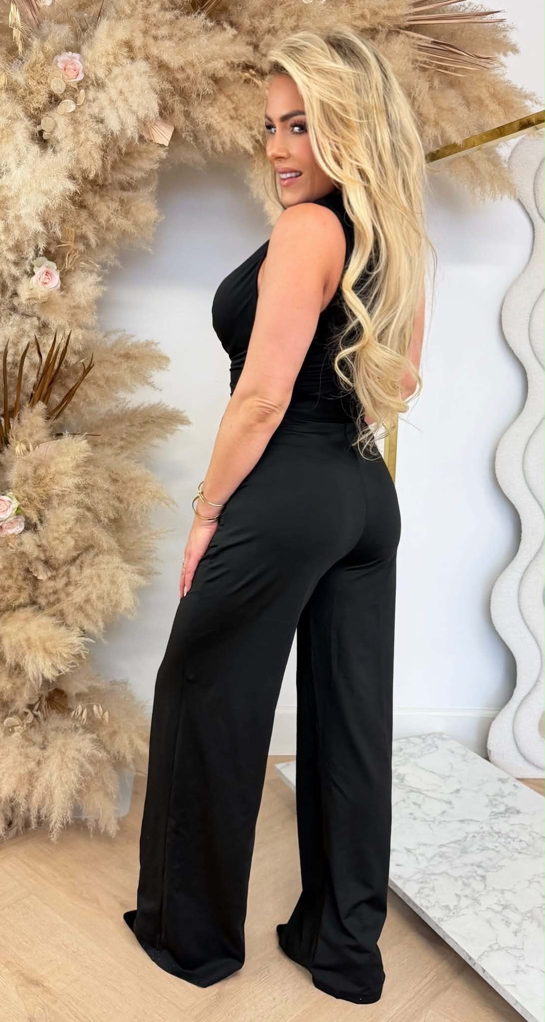 BY SWAN BASIC TRAVEL JUMPSUIT 8783 BLACK