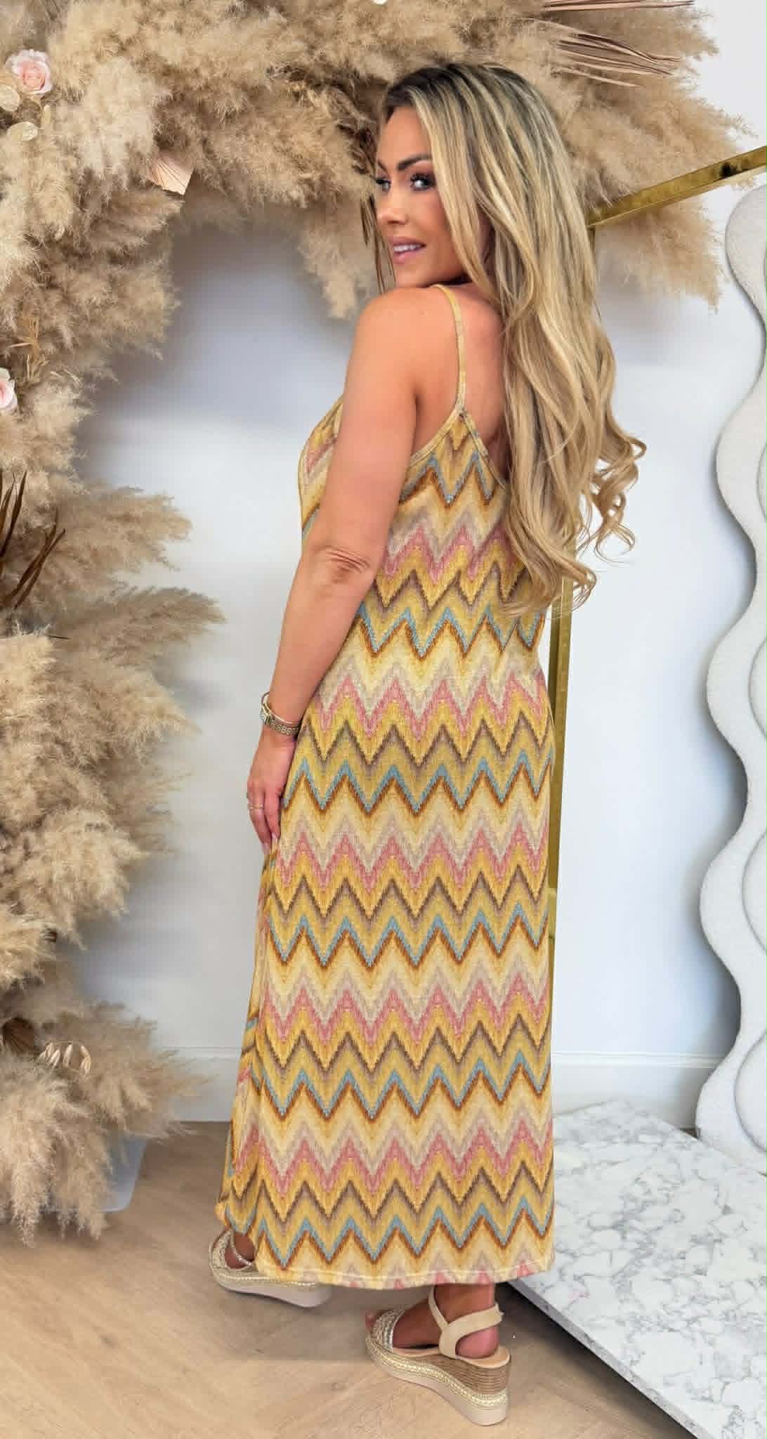 EMELY ZIGZAG DRESS YELLOW