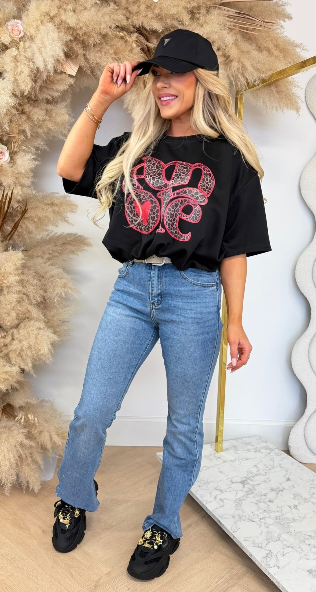 BUBBLY AMORE CROPPED TOP BLACK