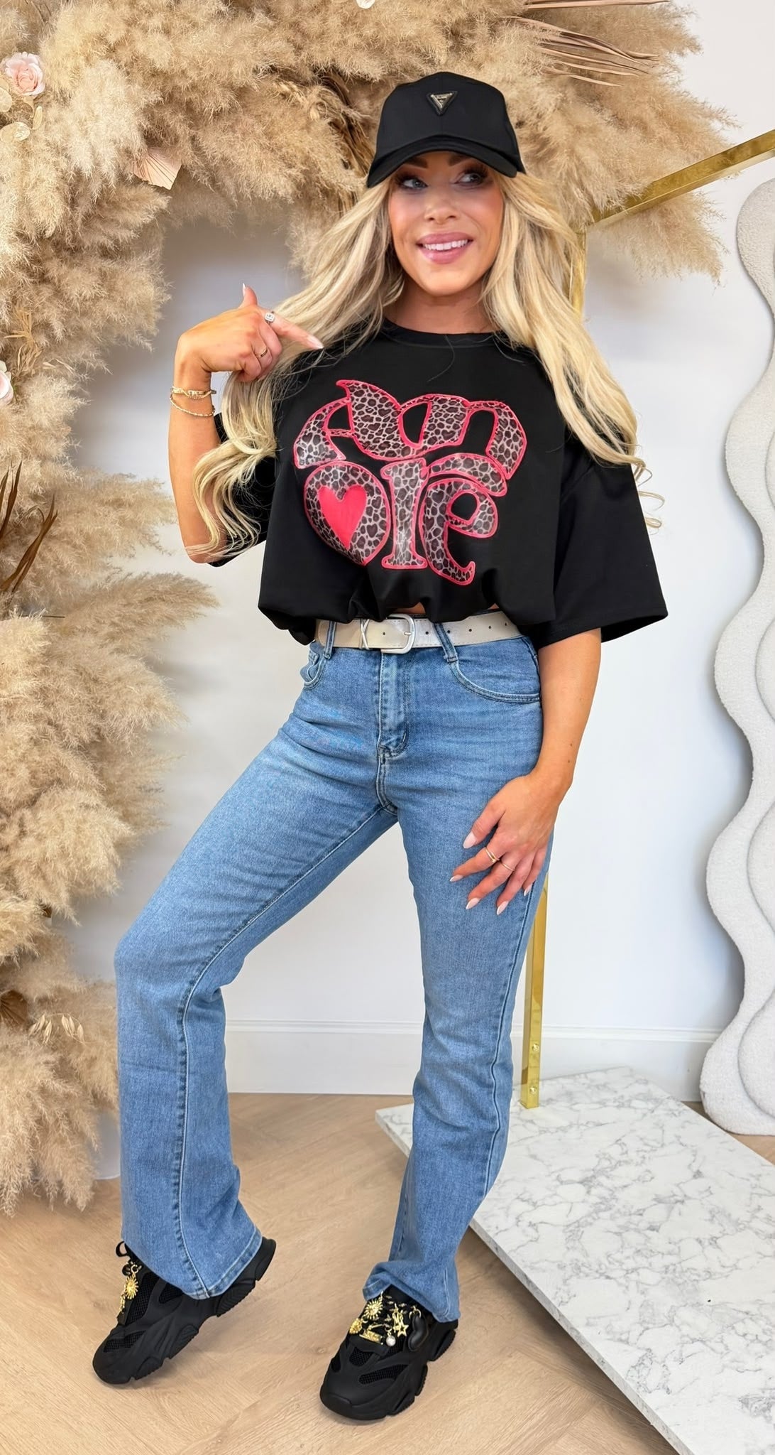 BUBBLY AMORE CROPPED TOP BLACK
