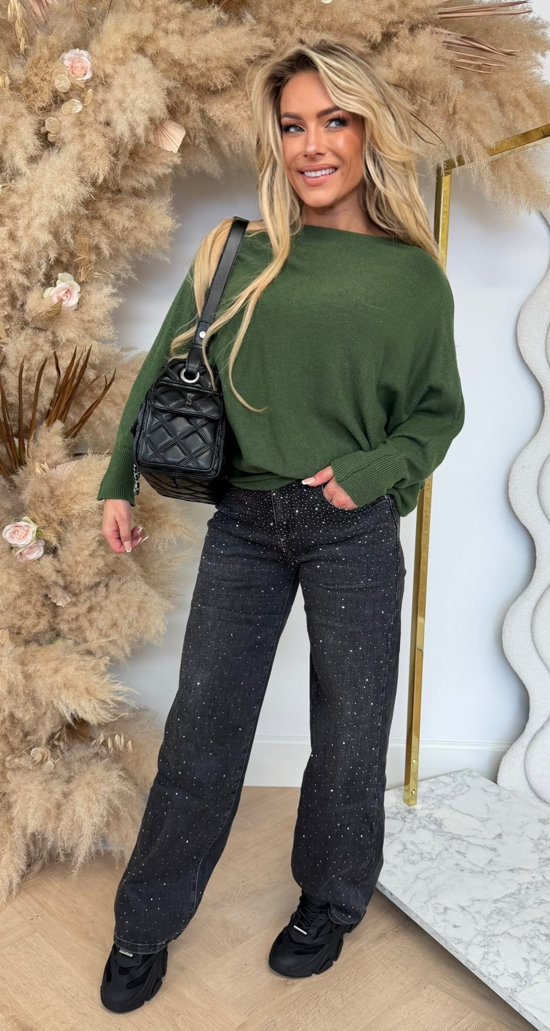 CHARLOTTE VLEERMUIS TOP ARMYGREEN