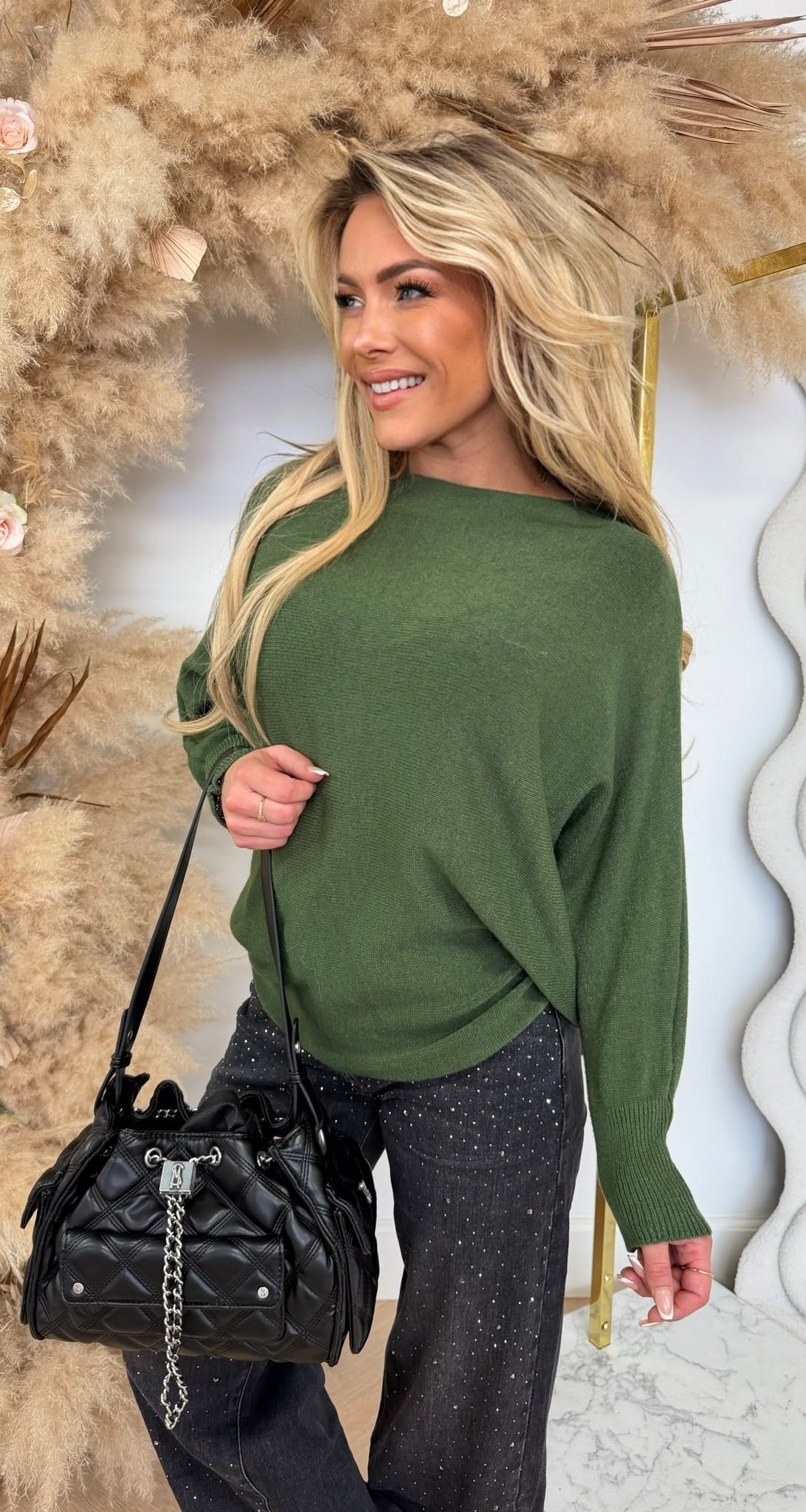 CHARLOTTE VLEERMUIS TOP ARMYGREEN