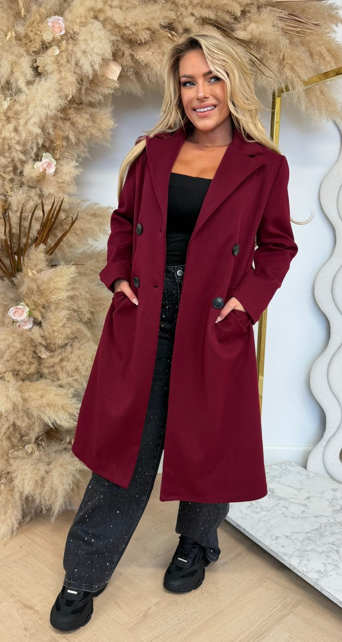 PERFECT STRIK COAT BORDEAUX