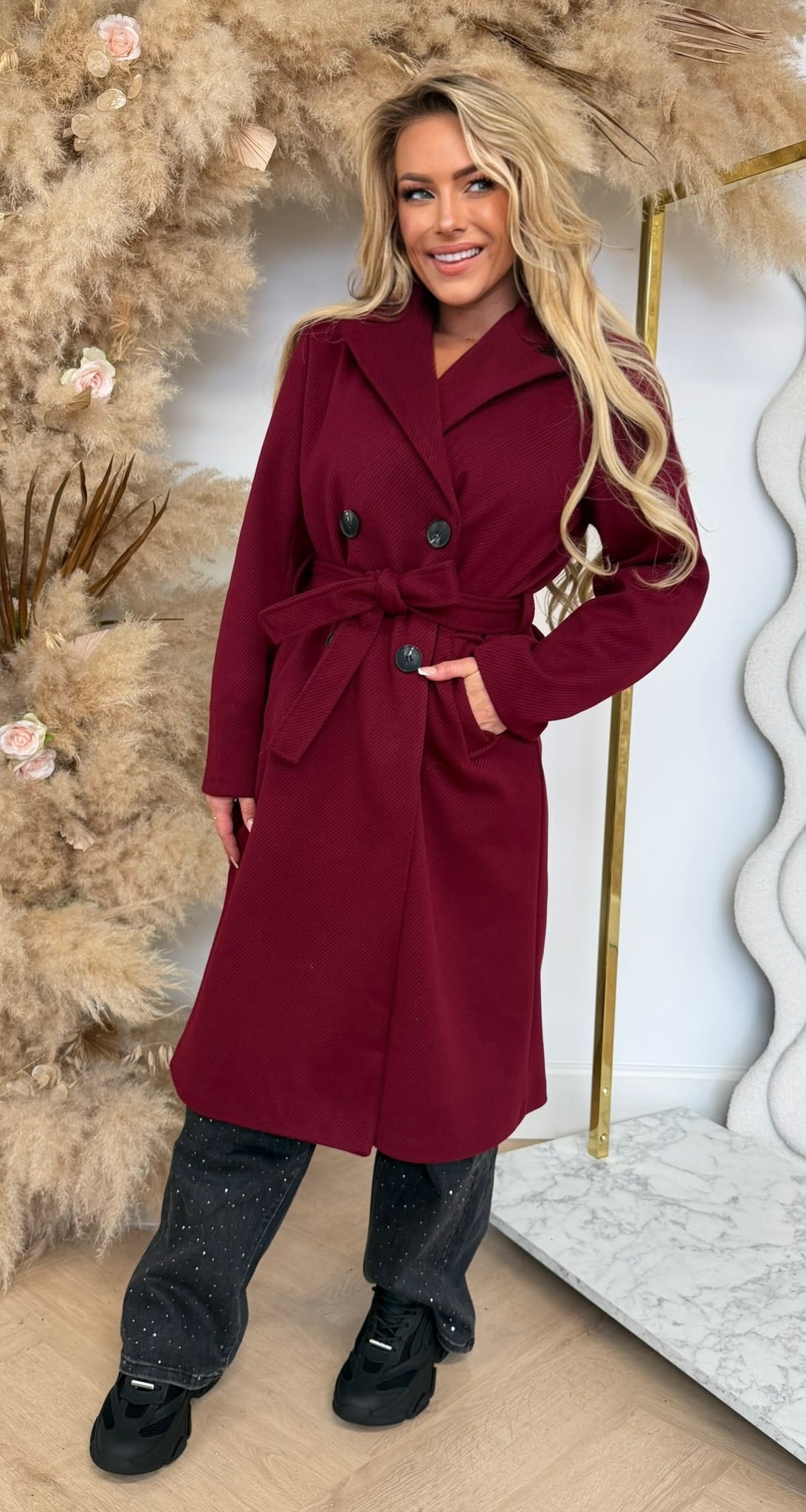 PERFECT STRIK COAT BORDEAUX