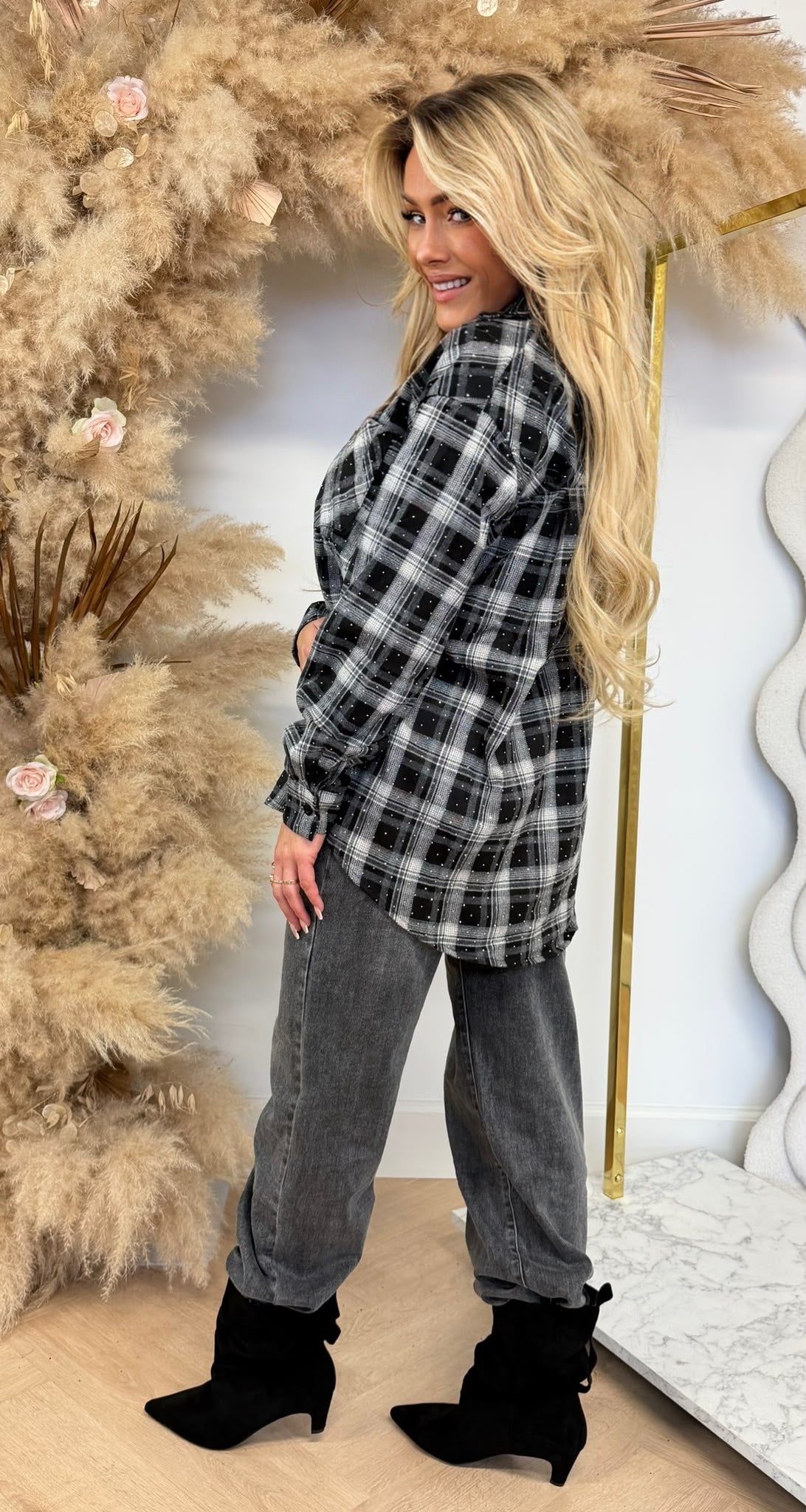 OVERSIZED RUIT BLOUSE 239 BLACK