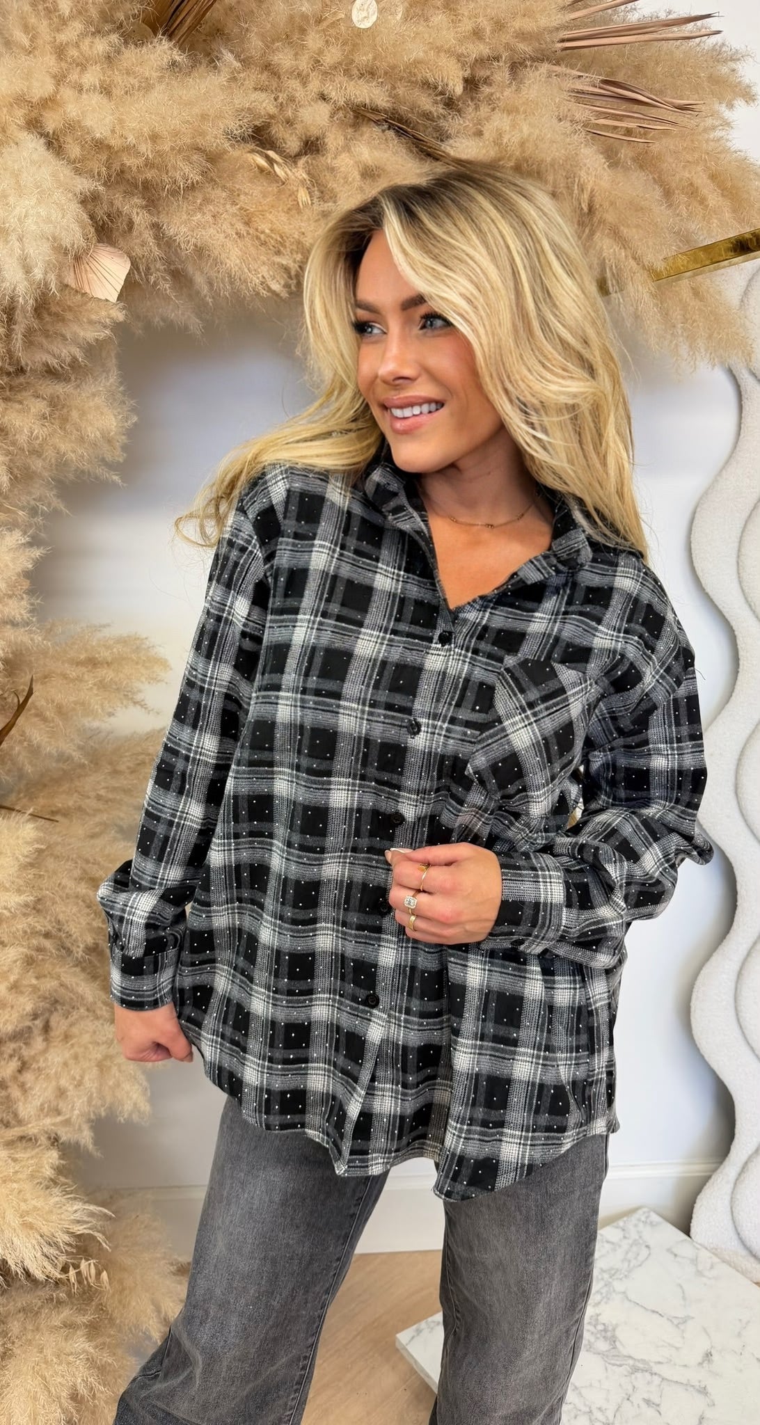 OVERSIZED RUIT BLOUSE 239 BLACK