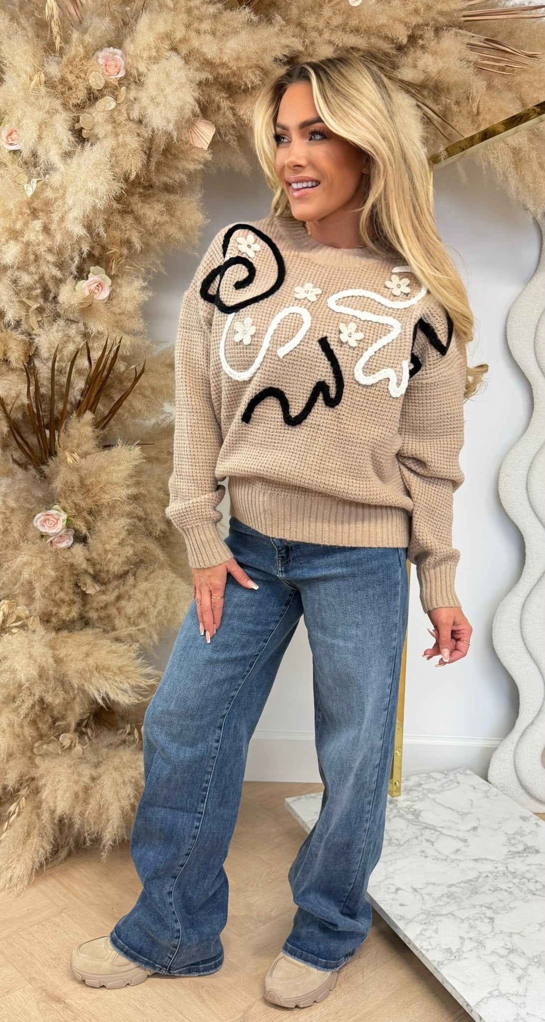 ART KNITTED SWEAT 202 CAMEL