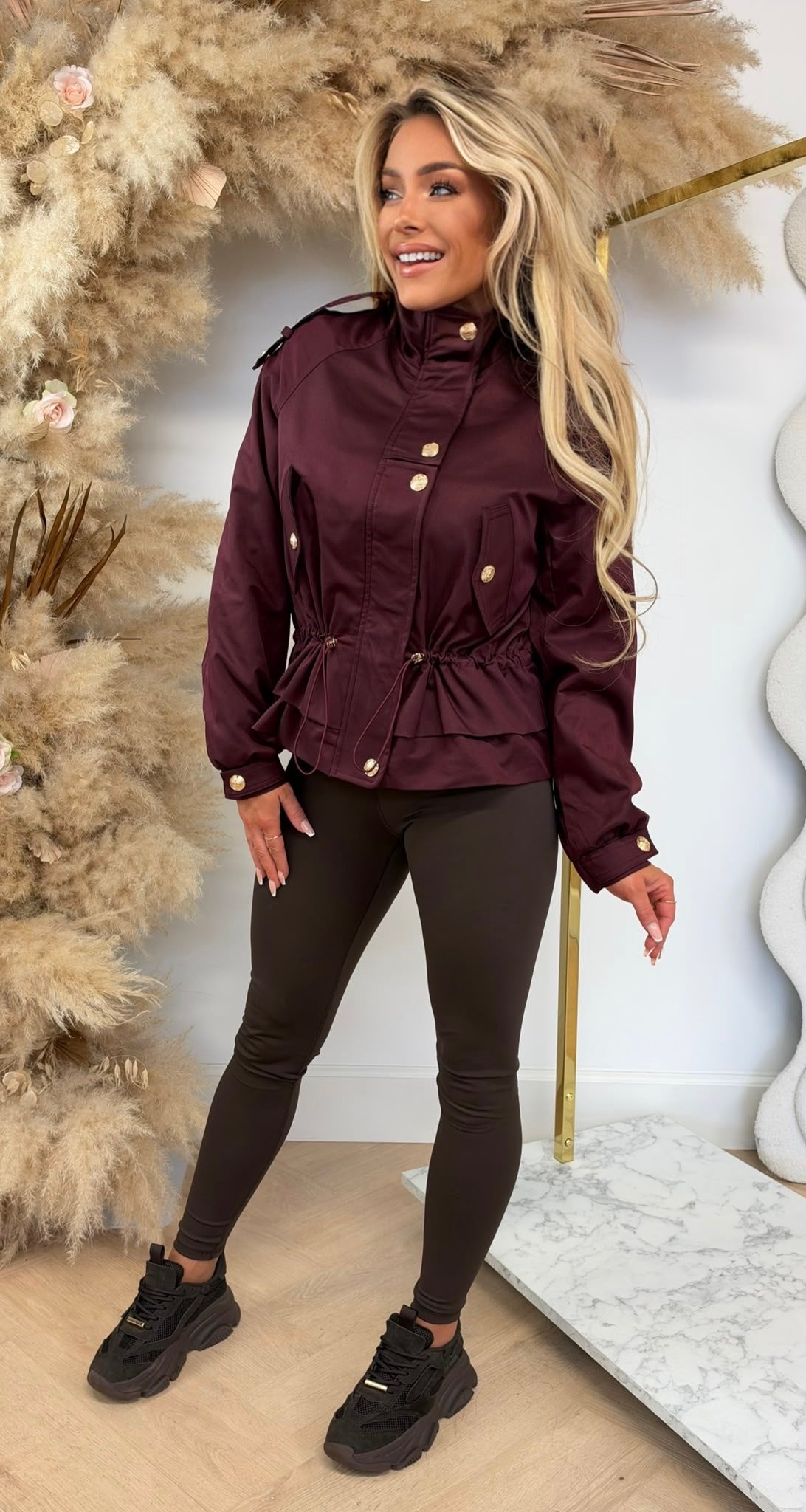 MILANO BUTTON JACKET 695603 WINE