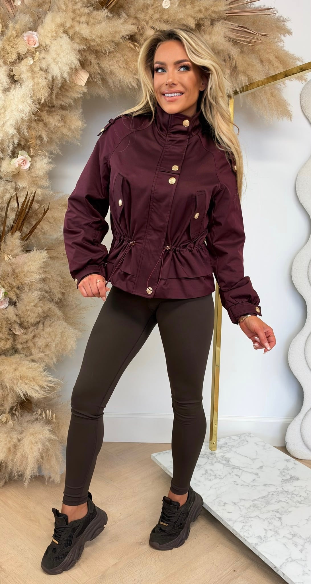 MILANO BUTTON JACKET 695603 WINE