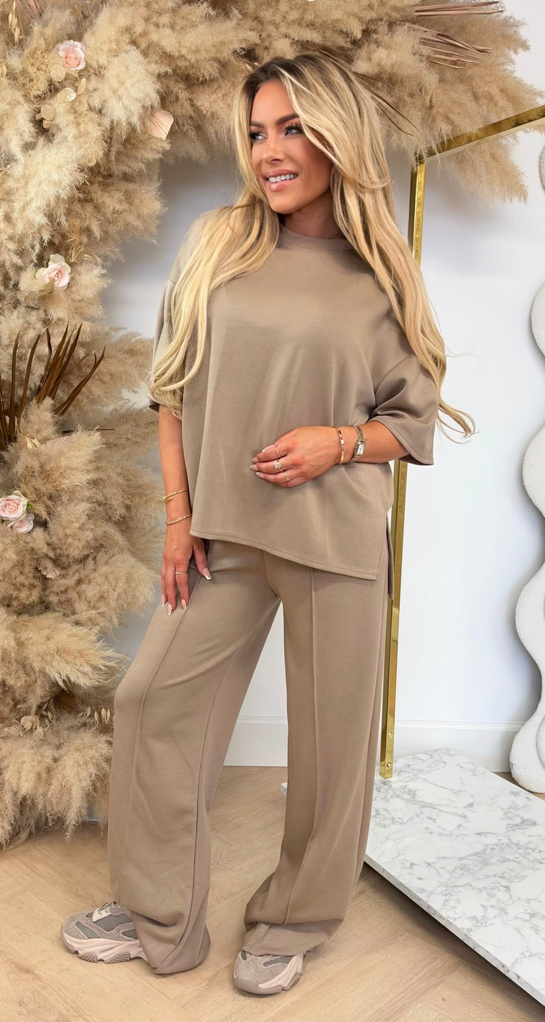 LUCA SPLIT 2 PIECE SET TAUPE
