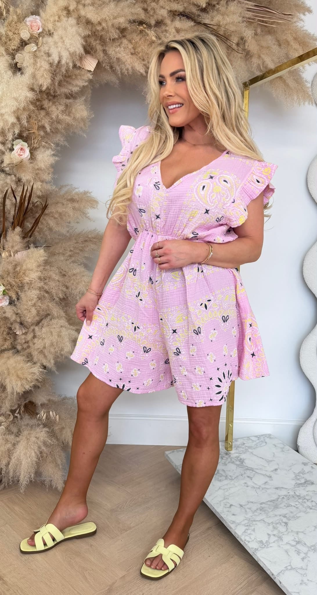 MOONIE PLAYSUIT PINK