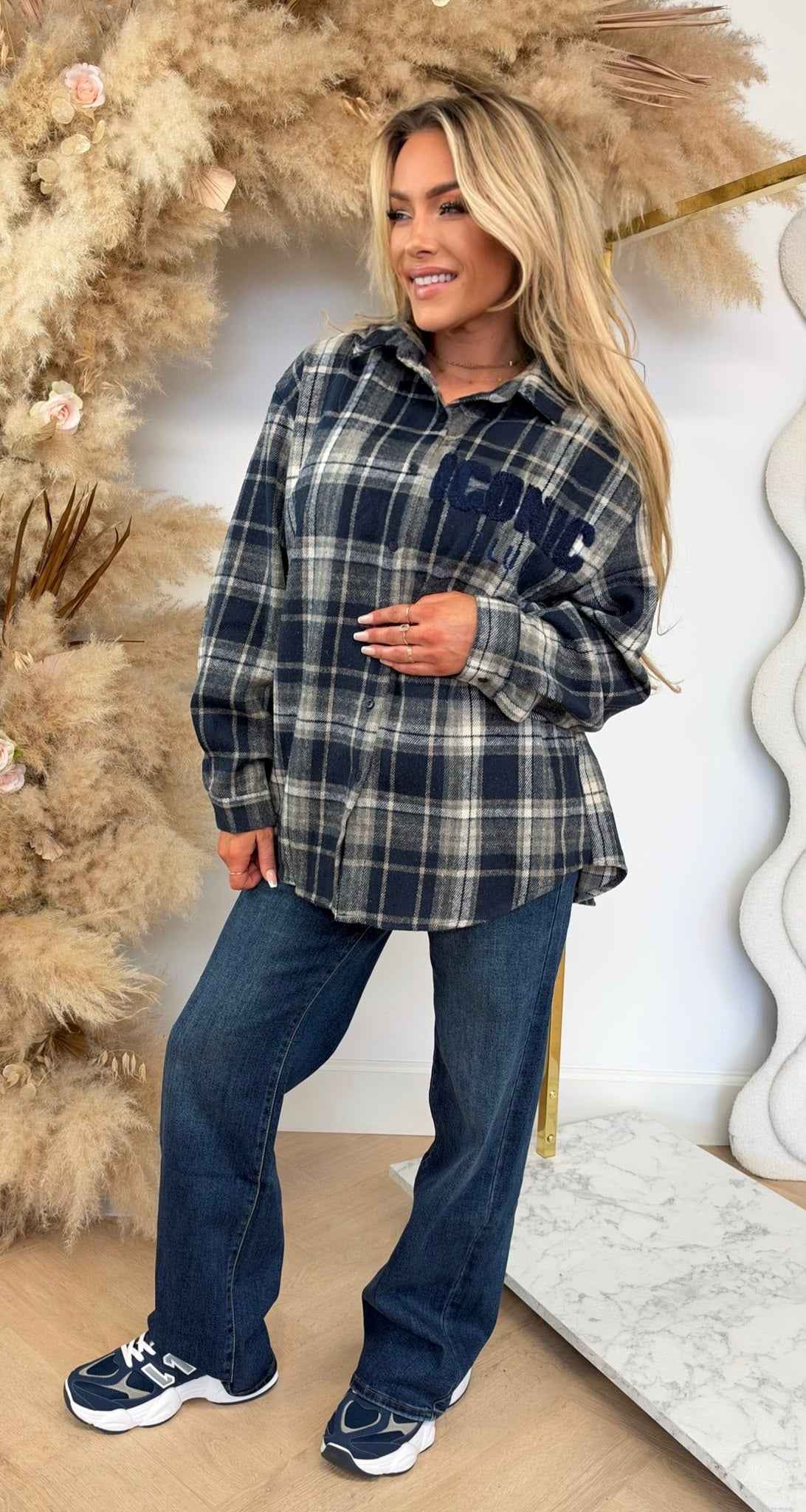 ICONIC RUIT BLOUSE 5750 NAVY