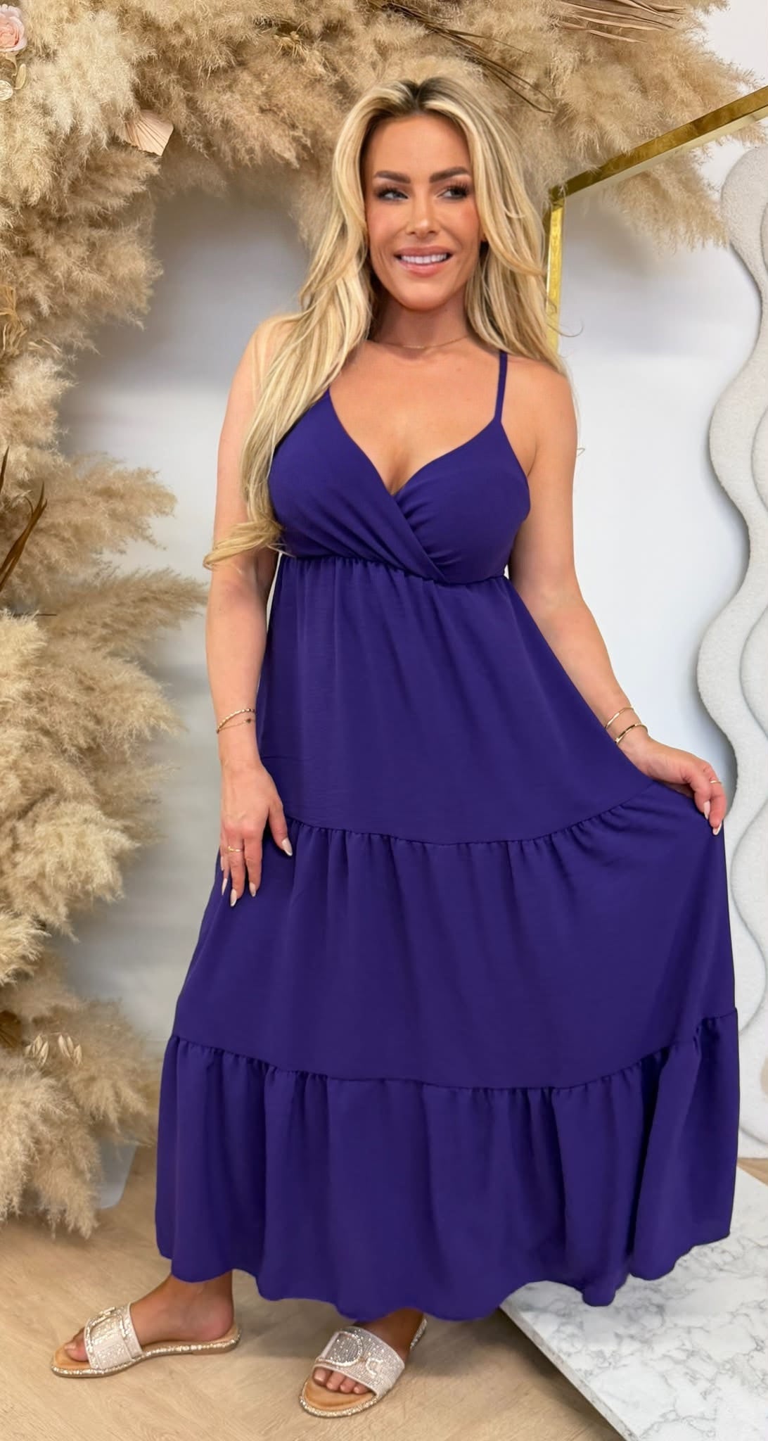 FLOWY MAXI DRESS PURPLE
