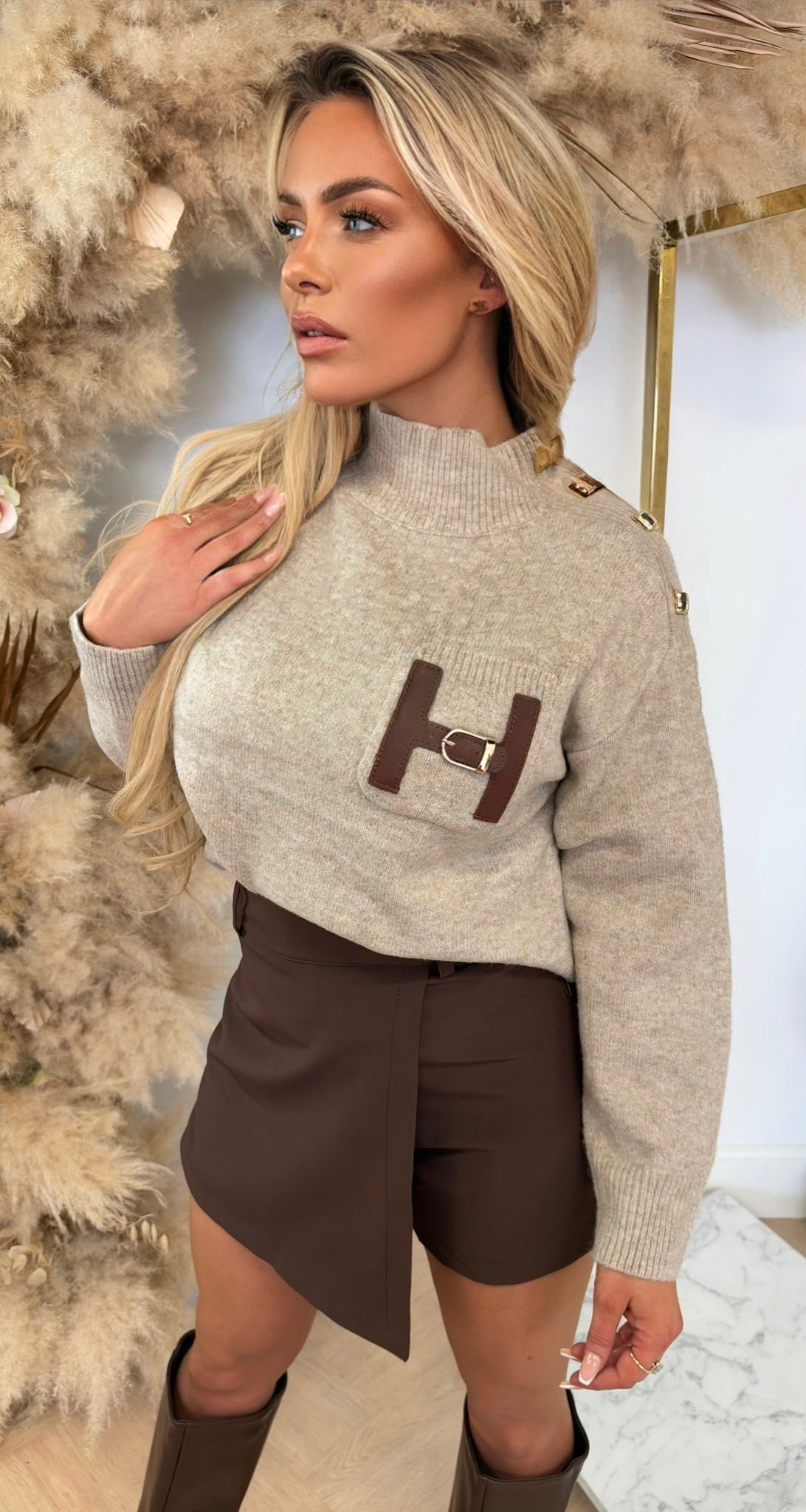COLLECTION BELT H SWEAT 98578 BEIGE