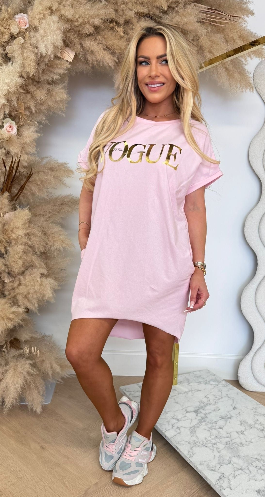 VOGUE LONG TEE PINK