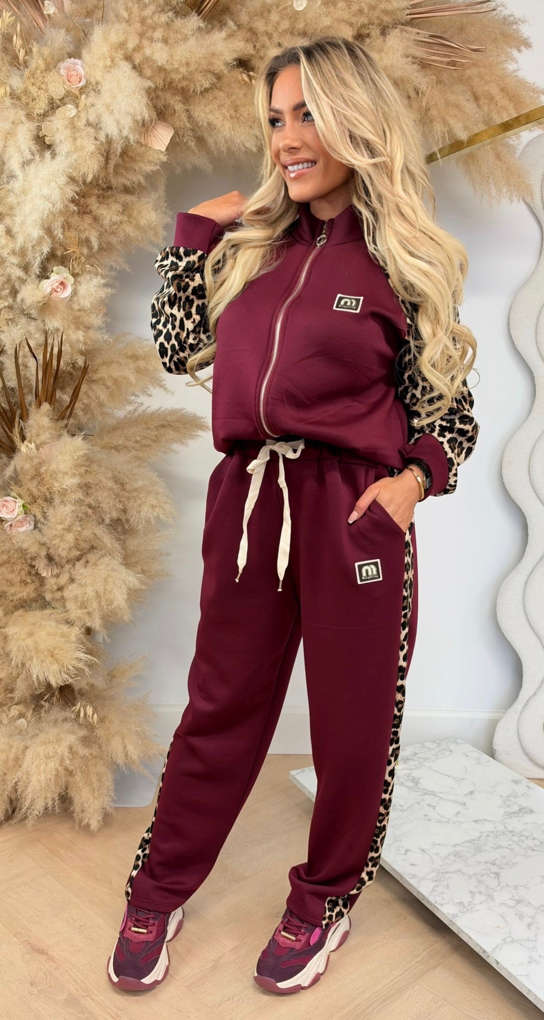 MONICA LEO SET BORDEAUX