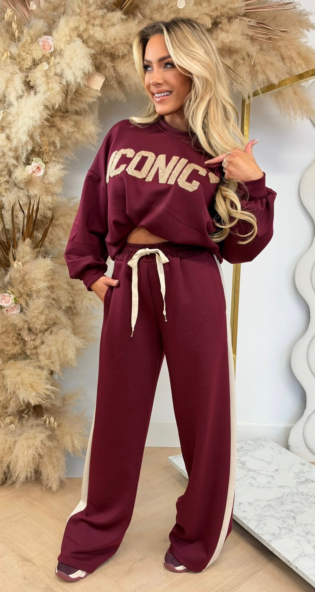 ICONIC STRIPE SET BORDEAUX