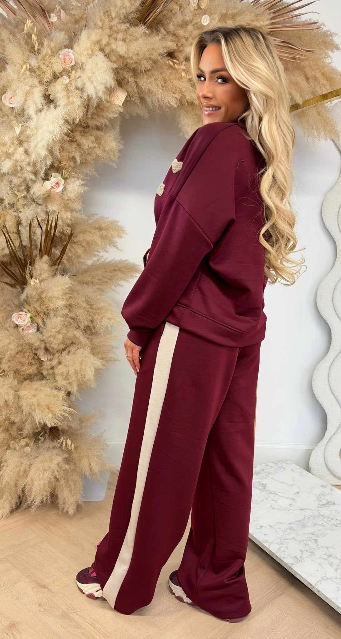 ICONIC STRIPE SET BORDEAUX