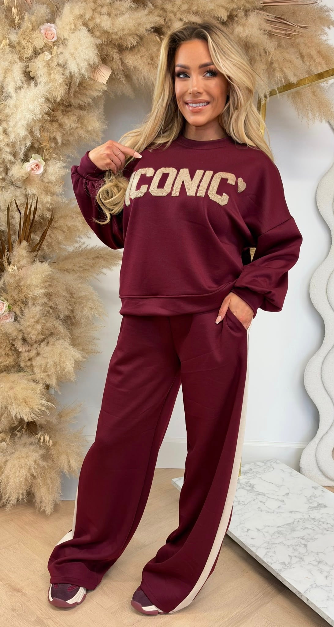 ICONIC STRIPE SET BORDEAUX