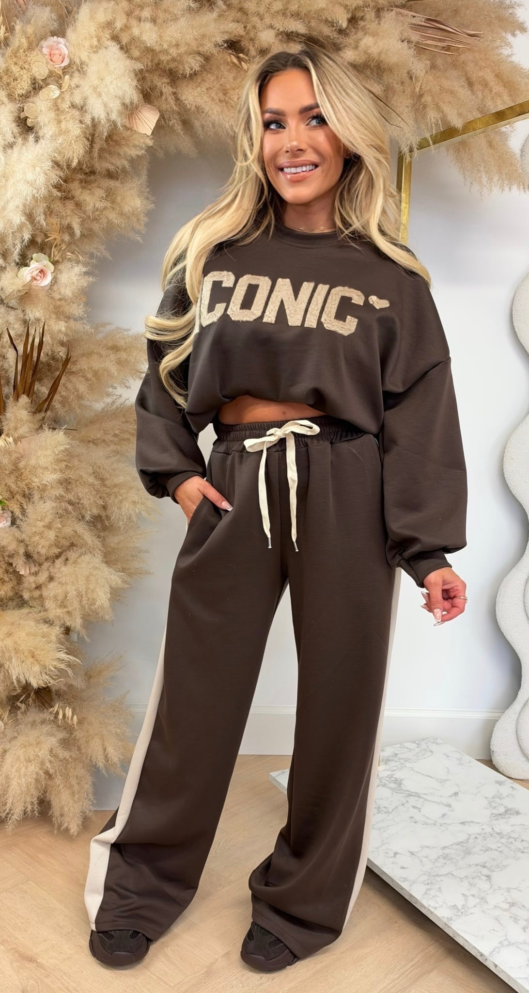 ICONIC STRIPE SET CHOCO