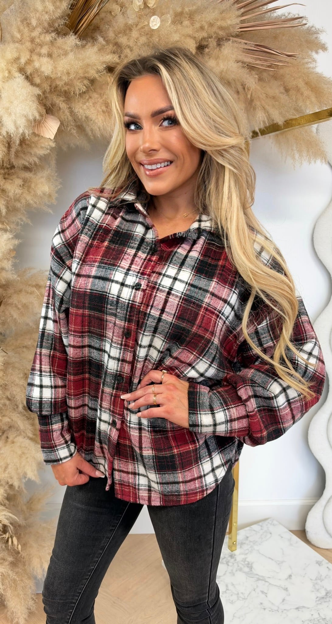 SOFTY RUIT BLOUSE BORDEAUX