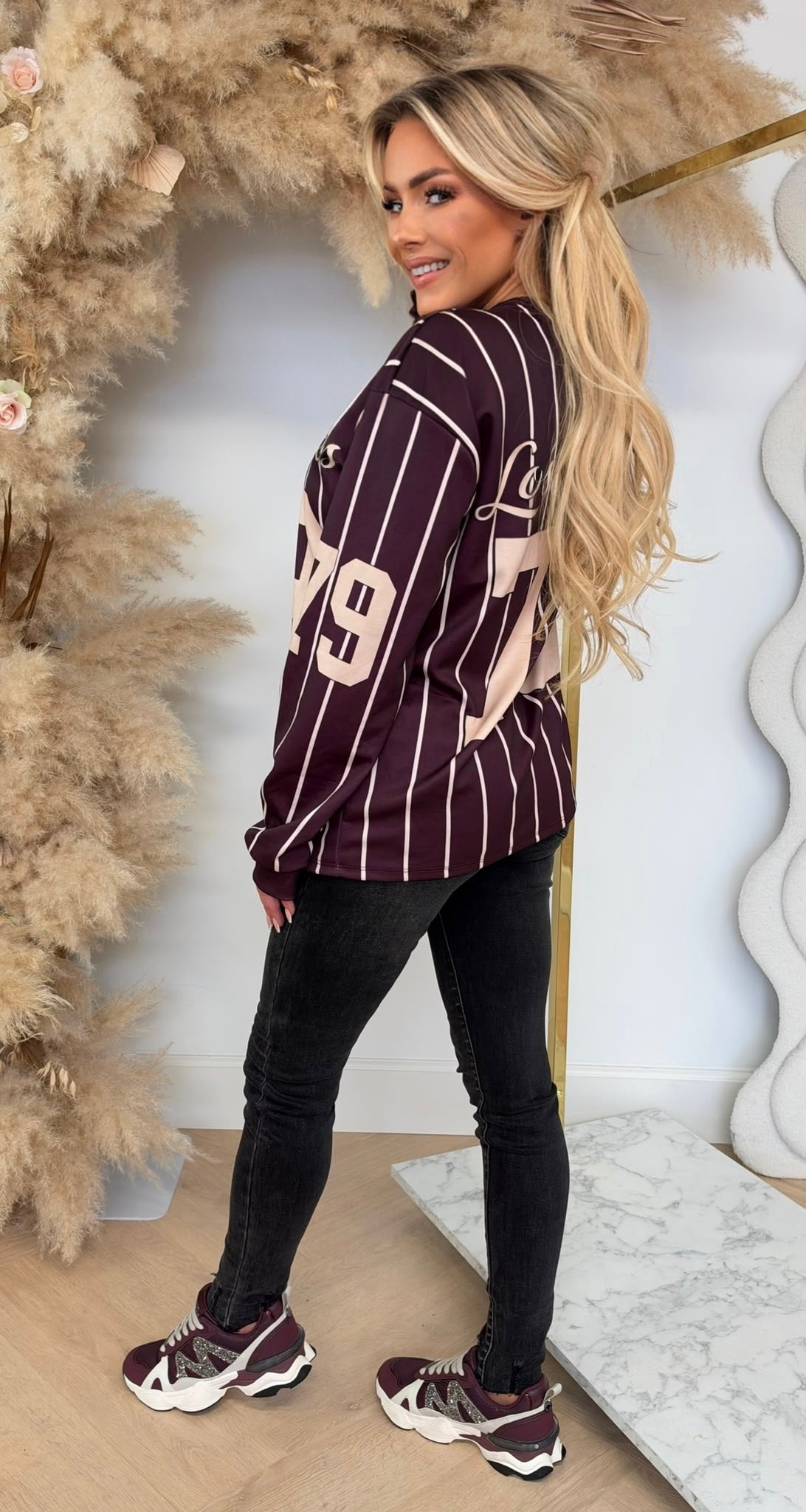 BASEBALL LOS ANGELES SWEAT BORDEAUX