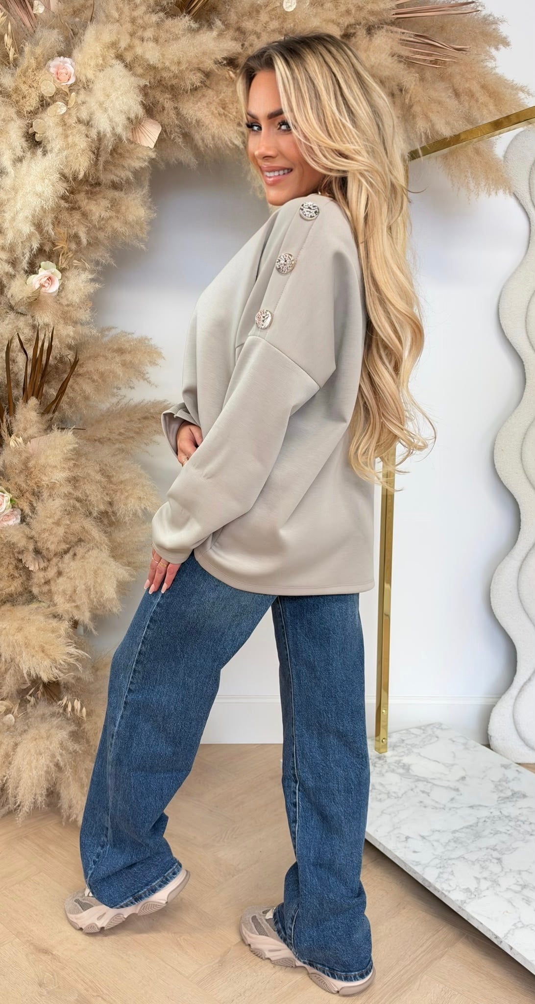 ROME BUTTON LONGSLEEVE BEIGE