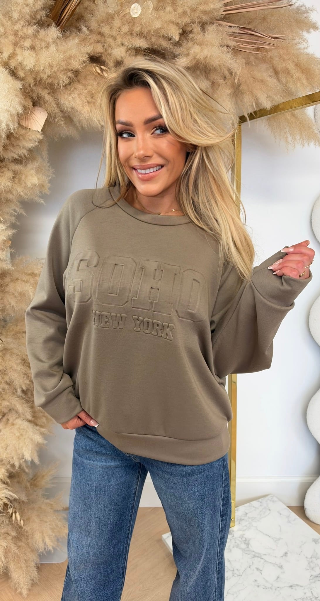 SO NEW YORK SWEAT TAUPE