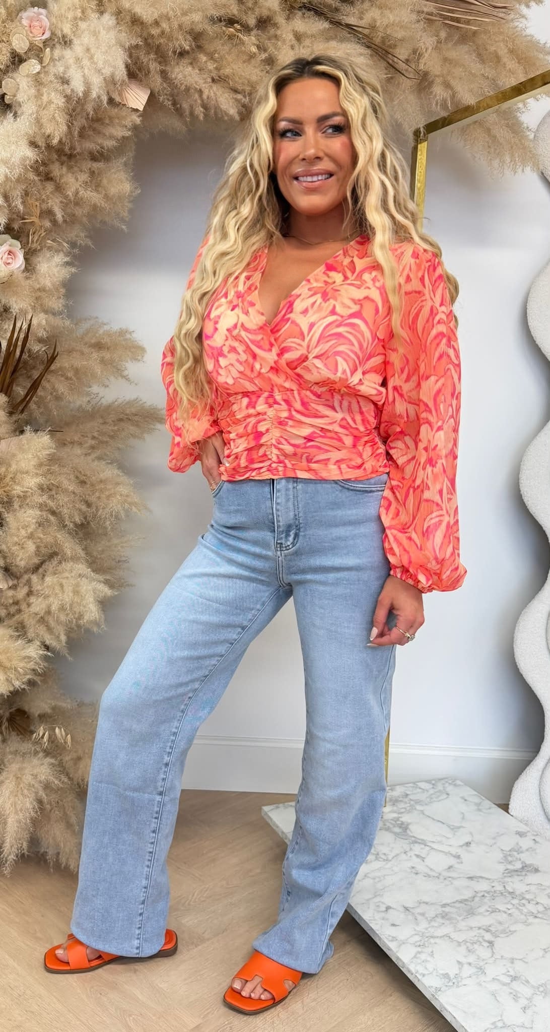 FLAMANT TOP 4825 ORANGE/FUCHSIA