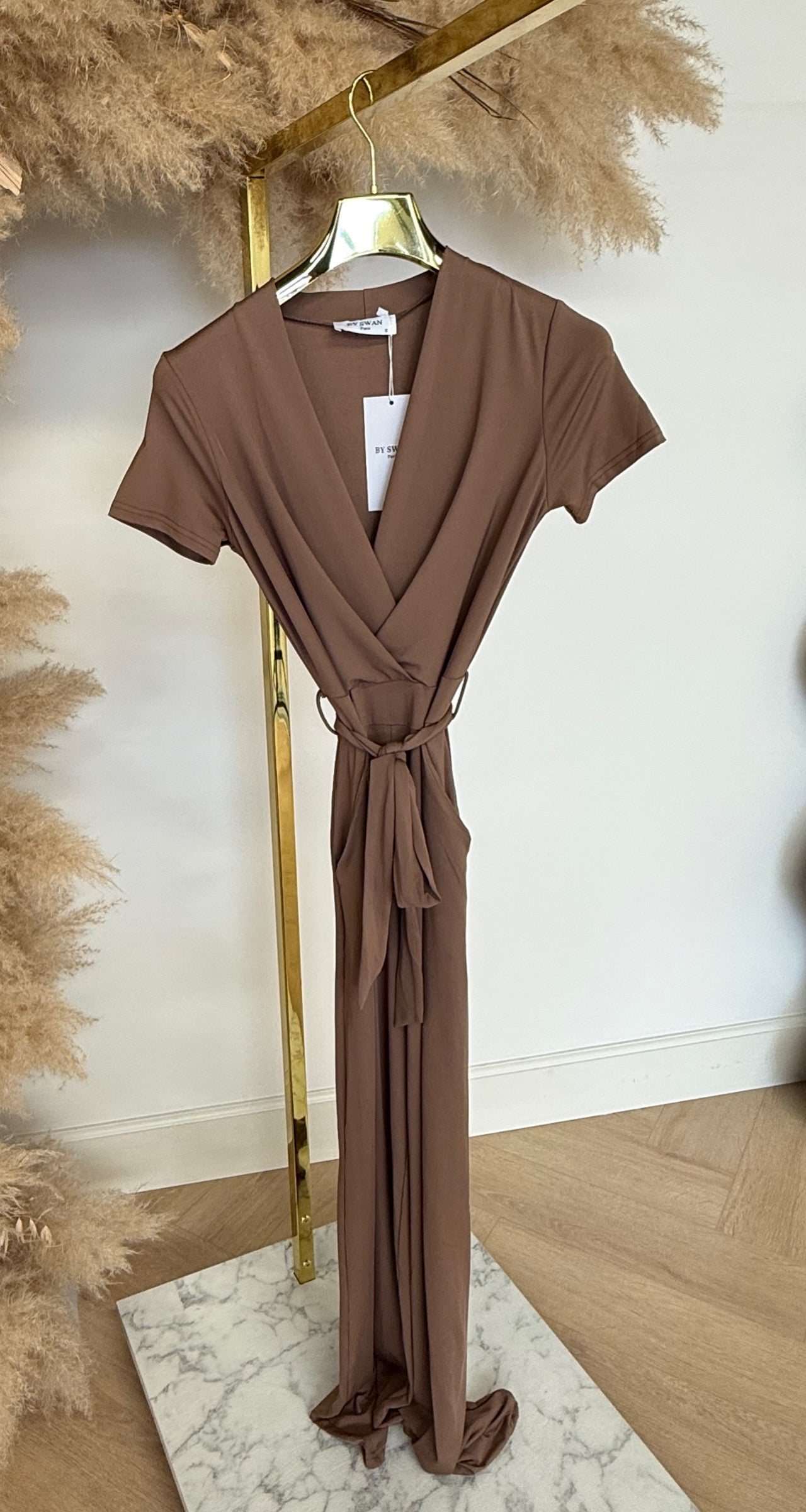 BY SWAN TRAVEL BASIC JUMPSUIT 7721 CAMEL