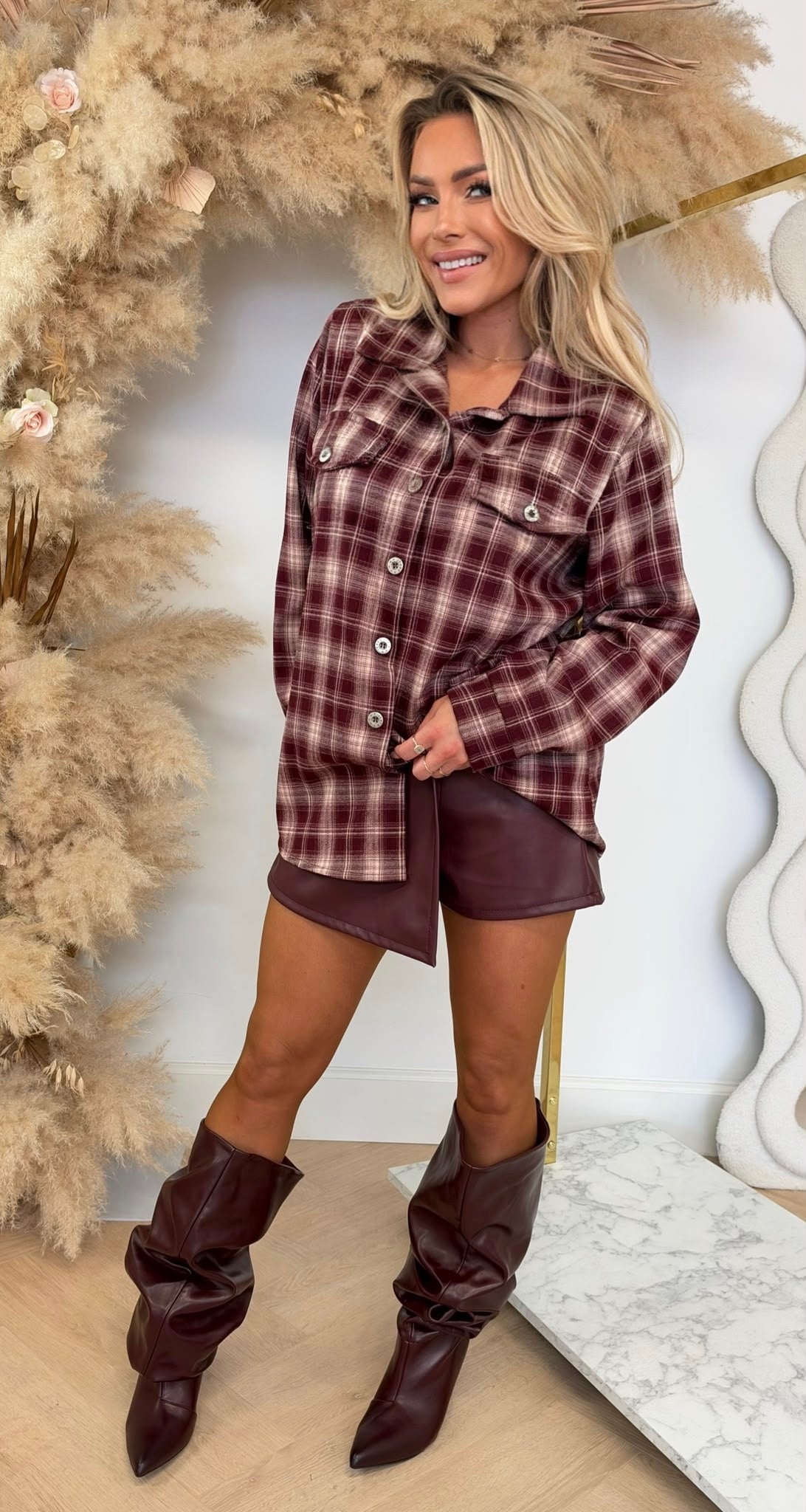 MARLY RUIT BLOUSE BORDEAUX