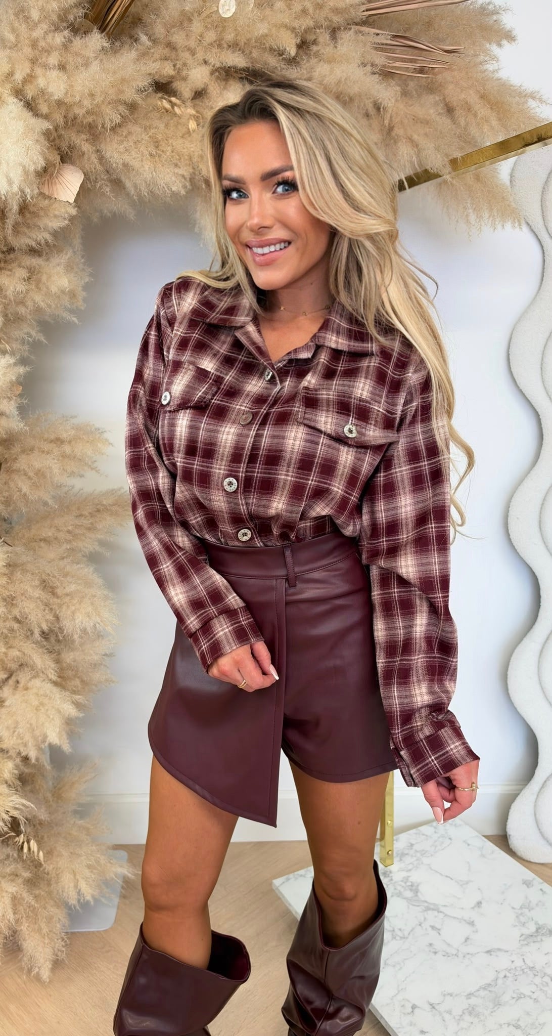 MARLY RUIT BLOUSE BORDEAUX